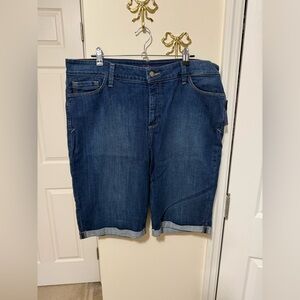 NYDJ Dark Blue Denim Shorts